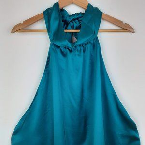 Halter Blouse Size 26. Teal Sleeveless Trapeze Flowy NEW Pretty Little Thing